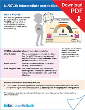 clickable thumbnail image to download handout on NUDT15 intermediate metabolizer