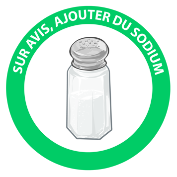 Sur avis, ajouter du sodium