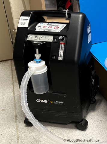 A stationary oxygen concentrator