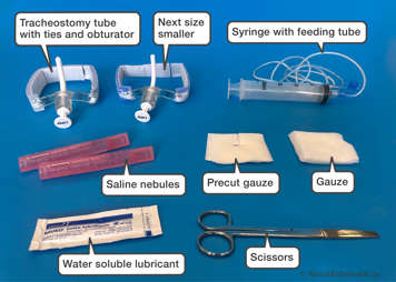 Emergency tracheostomy kit supplies