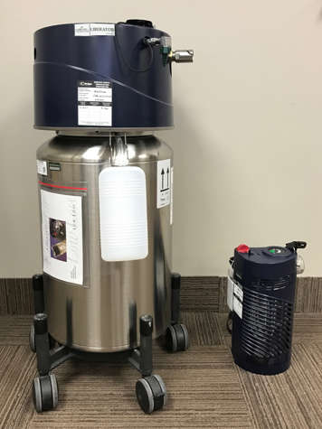 A liquid oxygen system and portable stroller